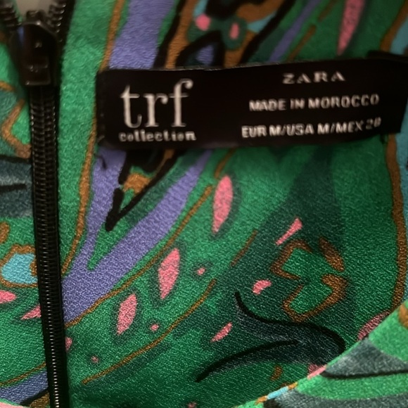 Zara Italian Summer Tropicana Mini Dress Art To Wear Artsy Medium - Picture 3 of 6